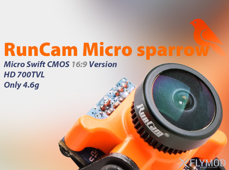 Камера для fpv runcam micro sparrow видео аналоговая camera analog ранкам микро мини воробей