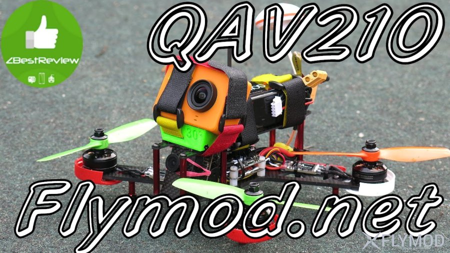 Видео обзор сборки QAV210 от ZBestReview с комплектующими FlyMod. Тест аккумуляторов LiPo FlyMod