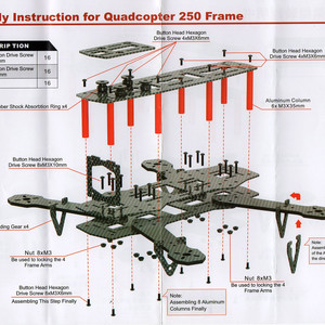 Инструкция по сборке  ZMR250 Карбон  Рама для квадрокоптера и FPV полетов