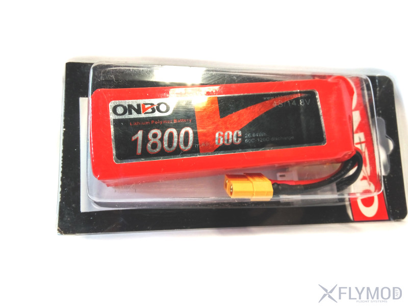 Аккумулятор LiPo ONBO 1800 4s 14 8V с большим током разряда 60C