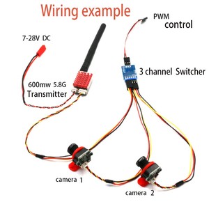 Переключатель видео сигнала для fpv video signal switcher for fpv свитчер канала видеокоммутатор 3-канальный wiring распиновка подключение схема