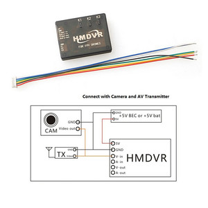 HMDVR пишущий видео регистратор для FPV  схема подключения к камере и передатчику