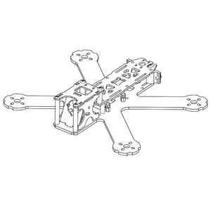 Карбоновая рама Lantian LT-HEX4 215мм для мини квадрокоптера и FPV полетов  схема рамы чертеж