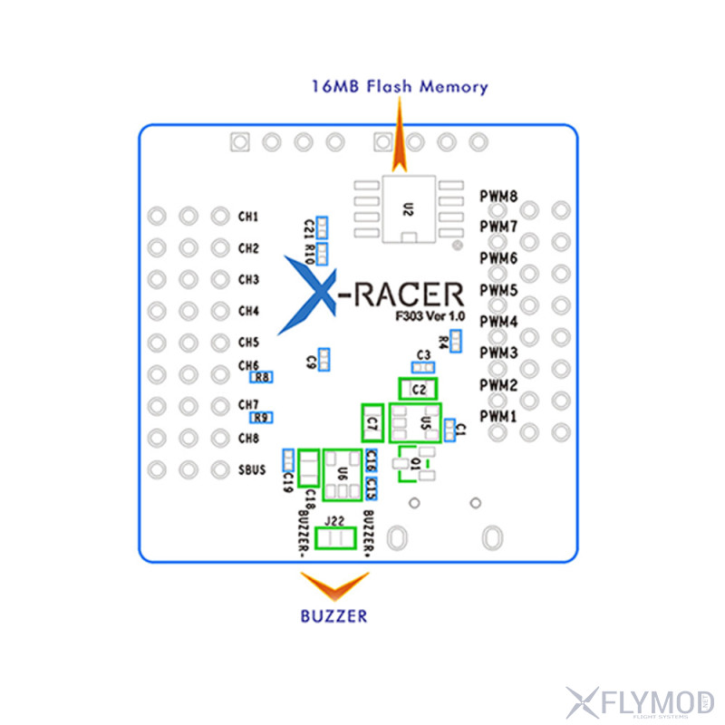Контроллер полета X-Racer F303 V2 1