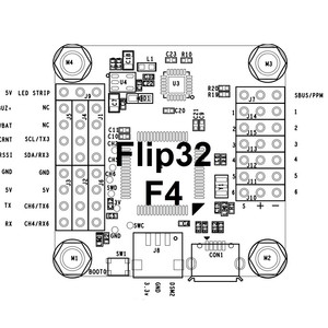 Контроллер полета flip32 f4 flight controller новый полетный контроллер f405 acro