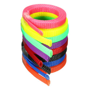 Защитный плетеный кабель 6мм 20см провод волокно diy ПЭТ rainbow nylon braided tube Flex PAT