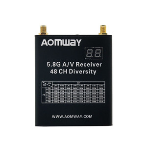 Приемник видео fpv aomway 5 8ghz c записью видео dvr 48 каналов диверсити diversity видеорегистратор rx006 div006 dual receiver