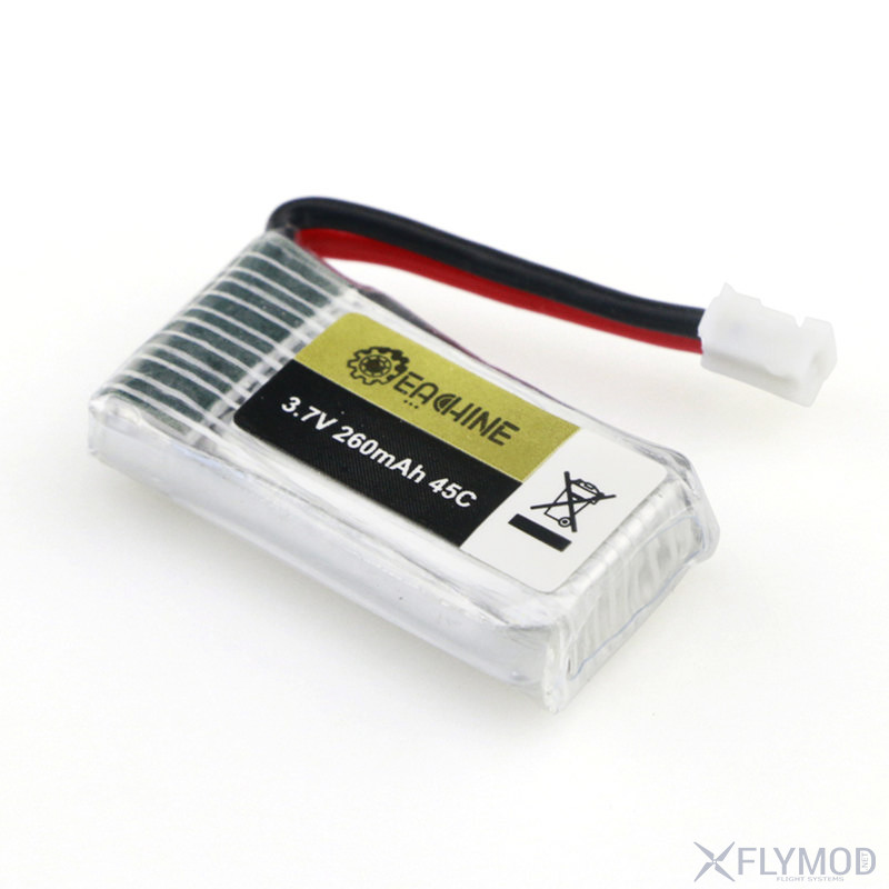 Аккумулятор LiPo 1S 3 7V 260mAh 45C для микро-квадрокоптеров типа E013 battery accum банка