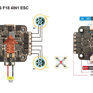 dys f18a 4 in 1 18a esc blheli_s dshot d300 d600 дис регулятор скорости 4 в 1 speed controller mini f4 fc