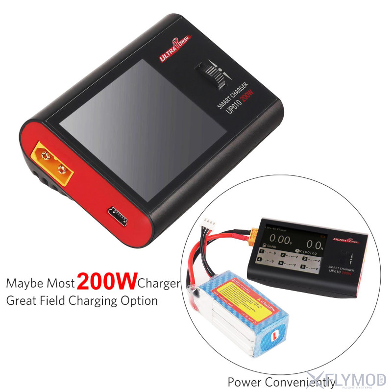 ultra power up610 200w pocket smart charger for rc lipo lihv liion life nimh nicd pb Зарядное устройство discharger