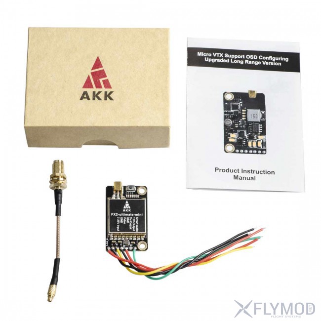 Видео передатчик AKK FX2-ultimate-mini 25mW 200mW 600mW 1200mW 5 8G 37каналов  vtx