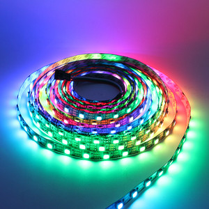 rgb светодиодная лента ws2812b magic color led lights with 5v  5050 lamp beads built-in ic colorful programming soft light strip