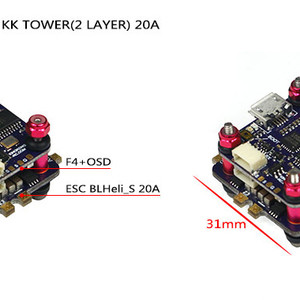 Комплект ldarc kingkong kk tower с контроллером f4 osd и esc 4in1 20a