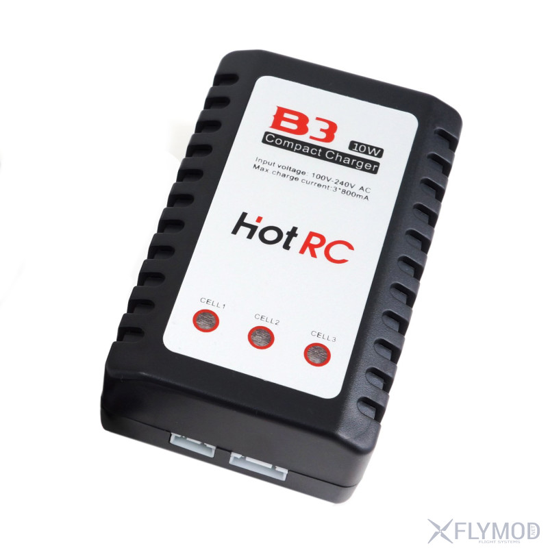 Зарядное устройство lipo lithium battery balance charger easy entry charger hotrc b3 fast 10w 2s 3s