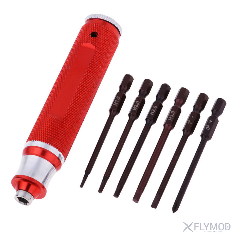 set 6 in 1 hex screw driver tools steel screwdriver set 1 5mm 2mm 2 5mm 3mm for rc quadcopter muliticopter rc tools kit Набор отверток