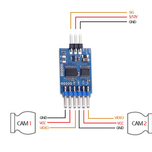 camera two-way three-way video switcher electronic remote control switch video module Переключатель видео сигнала lantian pro v2 для fpv на 3 канала