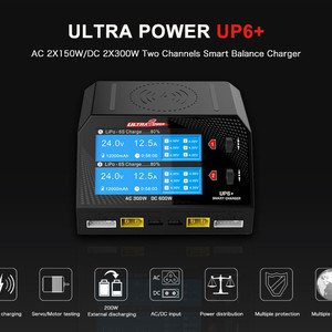 Зарядное устройство ultra power up6  2x300w 16a 6s plus dual smart charger
