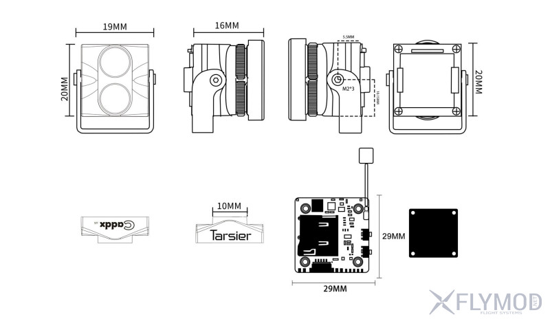 Камера для fpv caddx tarsier 4k split 30fps wifi