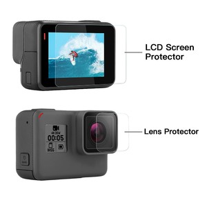 tempered glass lcd and lens screen protector for gopro hero 5 6 7 black Защитное стекло для экрана и линзы экшн камеры