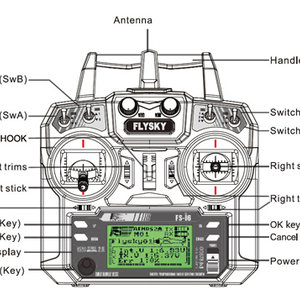Аппаратура радиоуправления flysky fs-i6 с приемником fs-ia6 ресивер передатчик fs-ia6b
