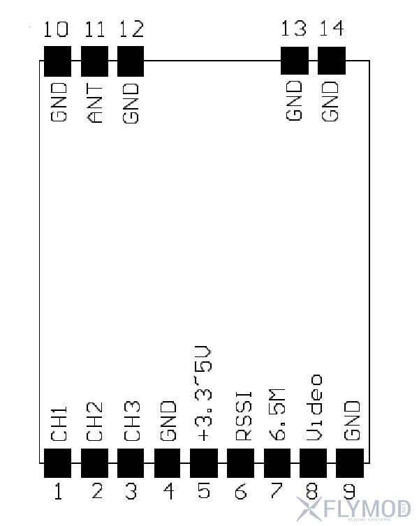 lantian rx5808 5 8g spi open source diversity receiver fpv av rx module Модуль видео приемника
