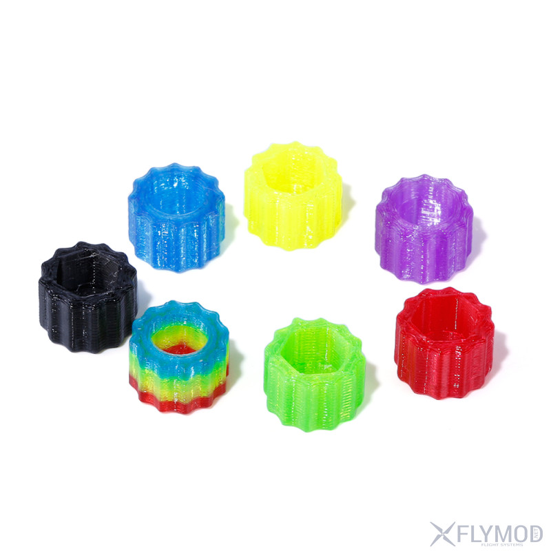 Комплект насадок на антенный разъем sma  разноцветная печать 3d printed tpu lollipop sma antenna wheel non-slip tightening 7 color set