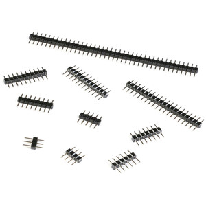 Штыревые разъемы на плату 2 00мм  Черные контактный пиновый 2 0mm pitch single row pin straight copper headers
