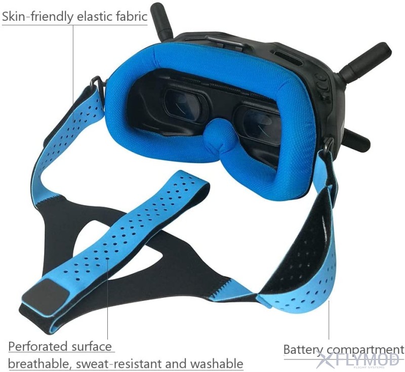 Ремешок для головы dji digital fpv google face plate head band eye pad lycra skin-friendly маска