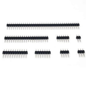 Штыревые однорядные разъемы на плату 2 54мм  Черные 2 0mm pitch single row pin straight copper headers