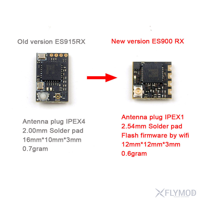happymodel expresslrs es900rx receiver module elrs old new version