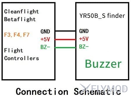 yr50b_s finder buzzer 100db для поиска модели Автономный электромагнитный буззер пищалка зуммер маячок маяк схема подключения wiring распиновка