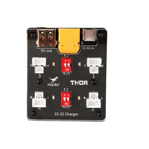 hglrc thor 1-2s charger 4-way 4 35v charging board charger for fpv lithium battery Плата параллельной зарядки распределительная расширения lihv