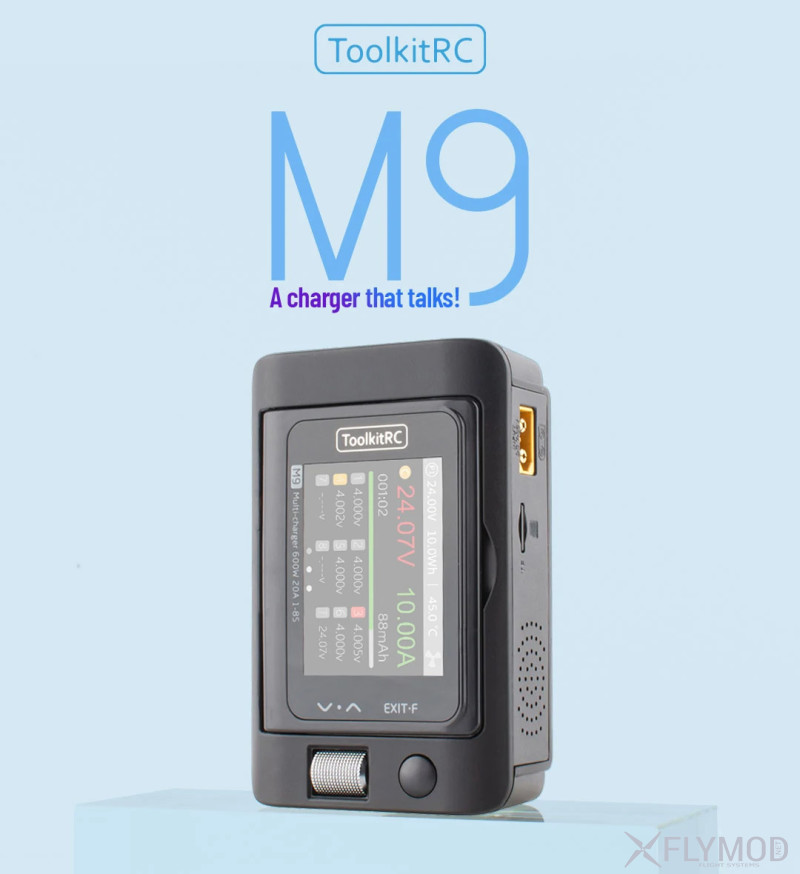 toolkitrc m9 600w 20a 1-8s multi-function dc smart balance charger w  voice alerts Зарядное устройство зарядка с голосовым оповещением пристр й