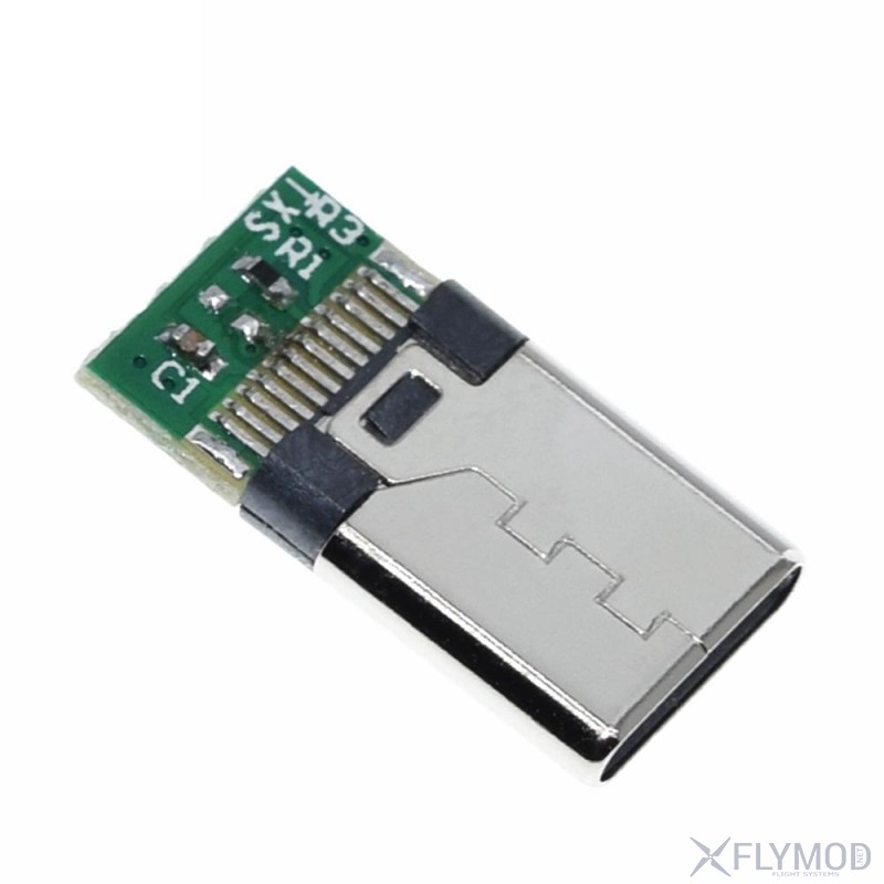 Разъём штекер Type-C USB 3 1 на плате папа  male