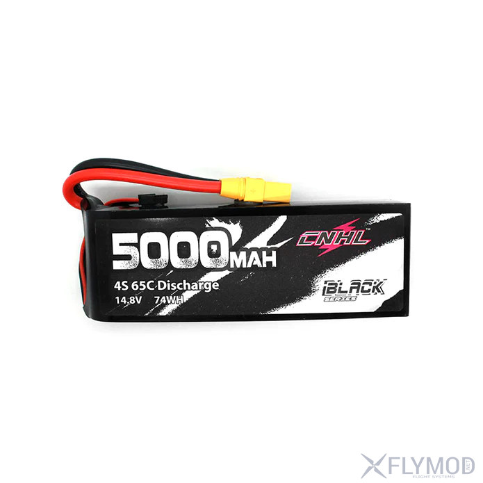Аккумулятор CNHL Black Series 5000mAh 14 8V 4S 65C Lipo с XT90