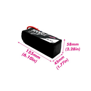 Размеры Аккумулятор CNHL Black Series 5000mAh 14 8V 4S 65C Lipo с XT90