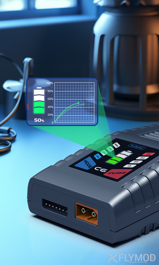 Зарядное устройство ToolkitRC C6 Lipo 1-6S 50W AC