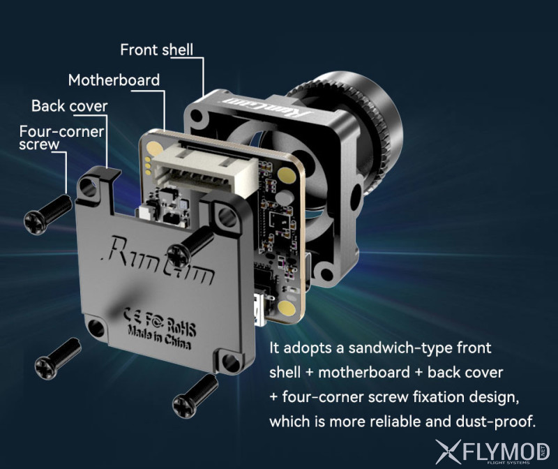 Камера для FPV RunCam Robin 3 1200 TVL 1 3  CMOS 4 3 PAL NTSC