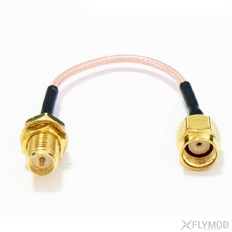 Антенный удлинитель mmcx to sma  rp-sma   10см переходник коннектор adapter connect прямой straight