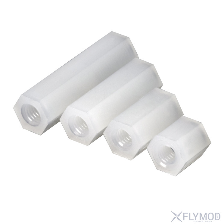 white nylon round isolation column hollow pcb standoff  nylon spacer standoff for screws m3 Нейлоновые проставки под болты изоляционная колонна