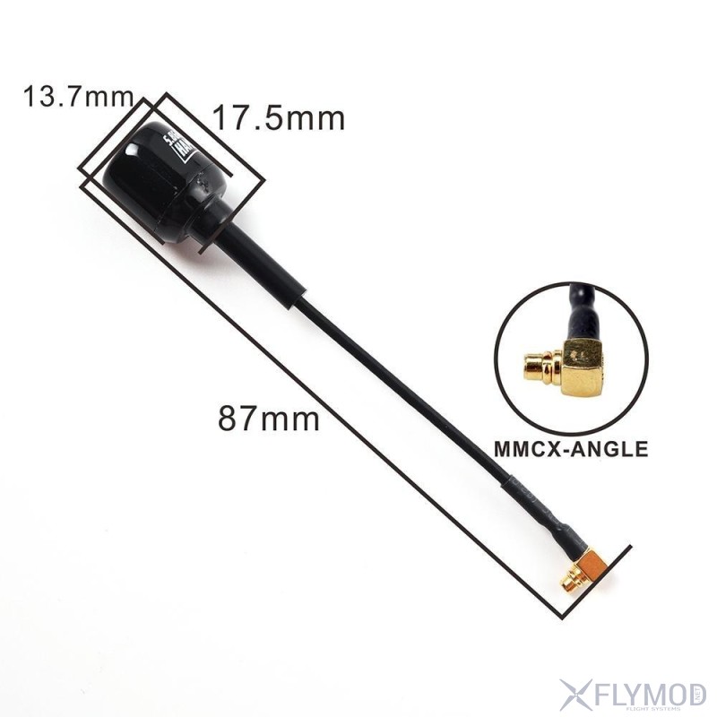 Антенна  foxeer 5 8g micro lollipop 2 5dbi high gain super tiny fpv omni antenna