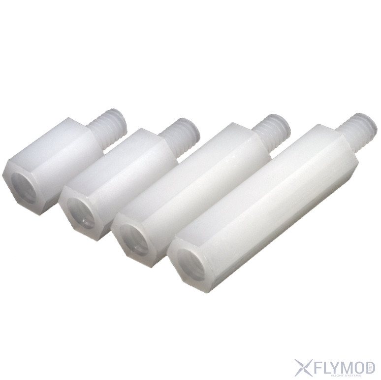 white nylon round isolation column hollow pcb standoff  nylon spacer standoff for screws m3 Нейлоновые проставки под болты изоляционная колонна