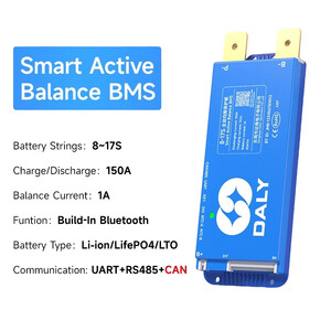 Контролер заряду акумулятора DALY Smart BMS 100Balance 40-200A 4-24S Li-ion LiFePO4 Bluetooth