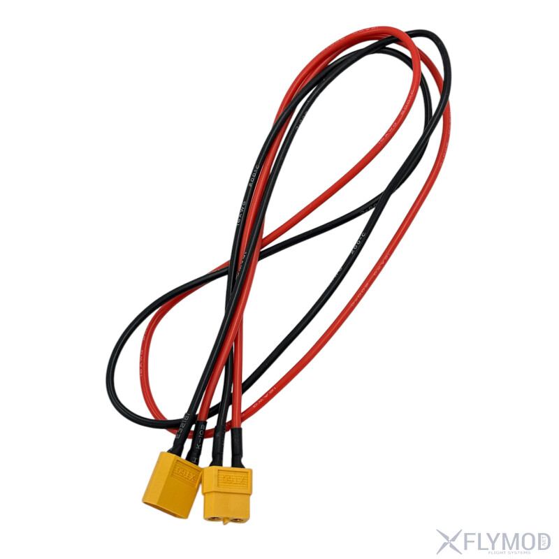 Переходник xt60 female - xt30 male c кабелем адаптер xt60h AMASS  to Adapter 16AWG Silicone Cable