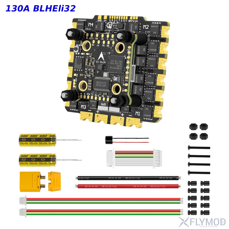 Стек контролю польоту FlyFishRC F4 V01 ESC 50A 60A 1-8S 30x30мм