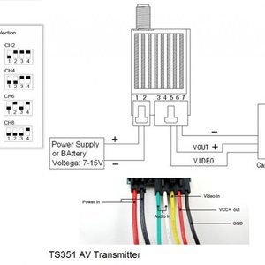 Boscam TS351 200 mW  схема подключения