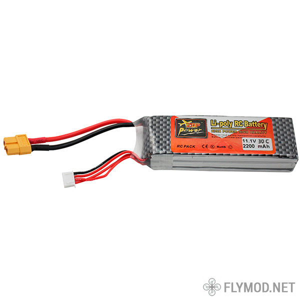 Аккумулятор LiPo ZOP Power 3S 11 1В 2200MAH 30C  Разъем XT60