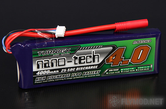 Аккумулятор Turnigy nano-tech 4000mah 3S 25 50C LiPo