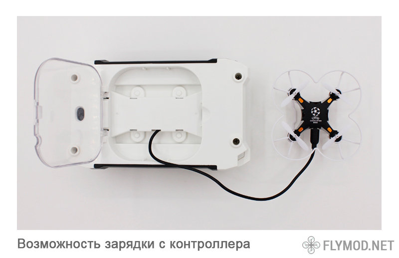 Мини квадрокоптер FQ777-124 Pocket Drone зарядка