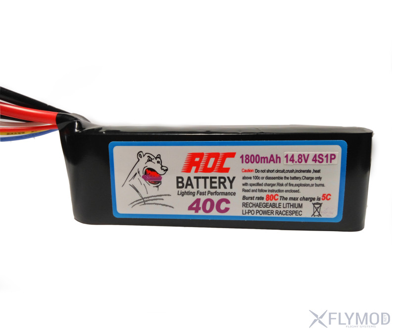 Аккумулятор RDC 1800mAh 40C 4S 14 8V  LiPo